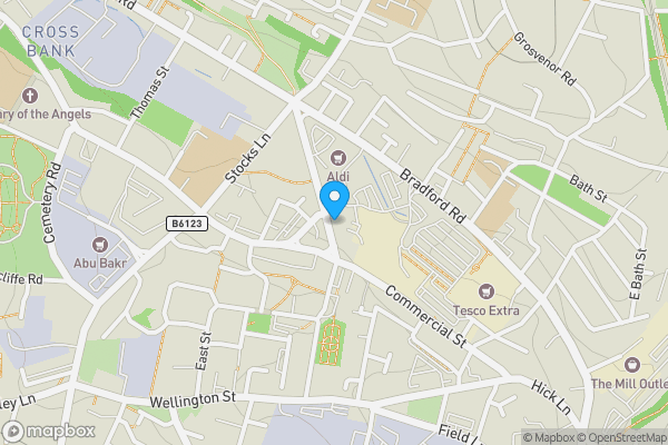 Map location for 14 Branch Road, Batley, West Yorkshire WF17 5RY