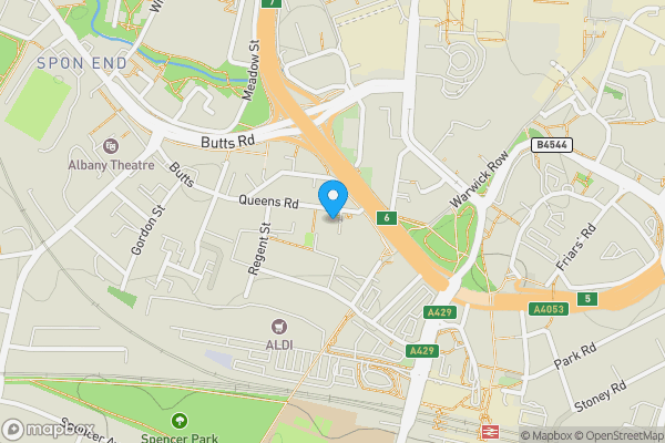 Map location for Apartment 46, Queens House, 16 Queens Road, Coventry, West Midlands CV1 3EJ