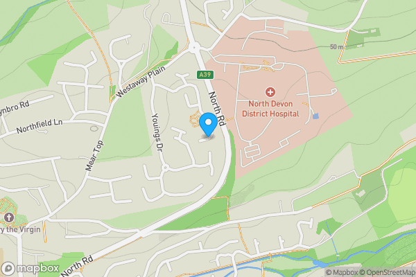 Map location for Plot Adjacent to 58/59 and 77/78 Westaway Heights, Barnstaple, Devon, EX31 1NR