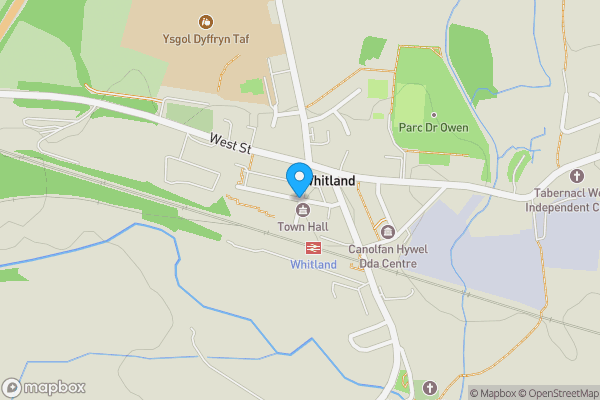 Map location for King Edward Street, Whitland, Carmarthenshire, SA34 0AA
