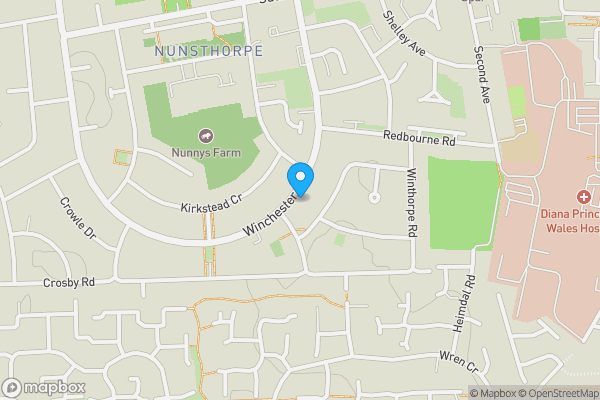 Map location for 190 Winchester Avenue, Grimsby, South Humberside, DN33 1JR