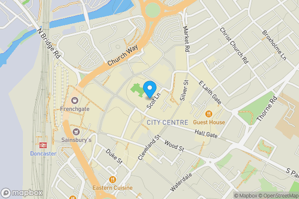 Map location for 19 / 21 Scot Lane, Doncaster, South Yorkshire, DN1 1EW