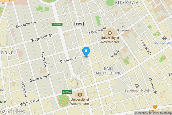Map location for 85 Great Portland Street & 5 All Souls Place, 87-93 Great Portland Street and 95 Great Portland Street & 30-34 Langham Street London W1W 7NY