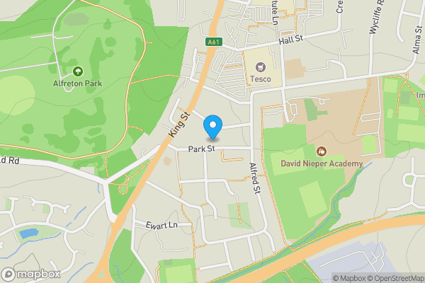 Map location for 22 Park Street, Alfreton, Derbyshire, DE55 7JE