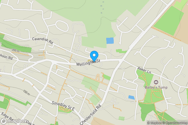 Map location for 94 Wellington Street, Matlock, Derbyshire DE4 3GS