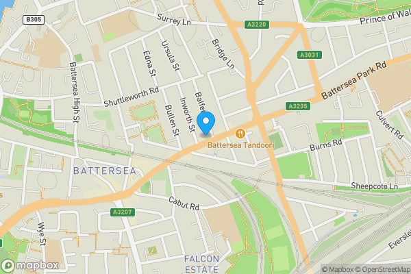 Map location for 288 Battersea Park Road, London, SW11 3BT
