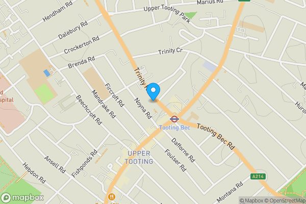 Map location for 33 Trinity Road, Tooting, London, SW17 7SD