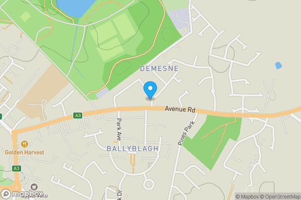 Map location for 102 Avenue Road, Lurgan, County Armagh, BT66 7BH