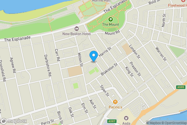 Map location for 105 Poulton Street, Fleetwood, FY7 6LN