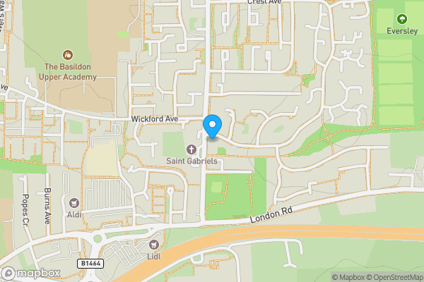 Map location for 18 Rectory Road, Pitsea, Basildon, Essex SS13 2AA