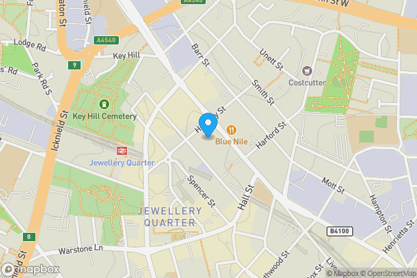 Map location for Apartment 4 New Hampton Lofts, 91 Branston Street, Birmingham, West Midlands, B18 6BF