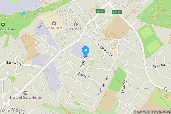 Map location for Beldon Road, BRADFORD, West Yorkshire, BD7 3PE