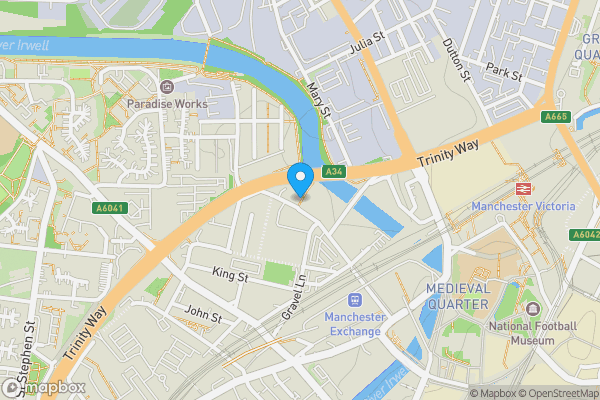 Map location for 96 Greengate, Salford, Greater Manchester, M3 7JF