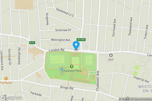 Map location for 807 London Road, Chalkwell, Southend on Sea, Essex, SS0 9SY