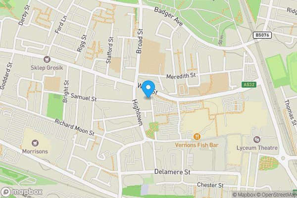 Map location for 38 St. Pauls Street, Crewe CW1 2QA