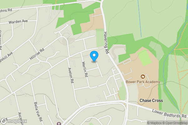 Map location for 6 Merlin Gardens, Romford, RM5 3YD