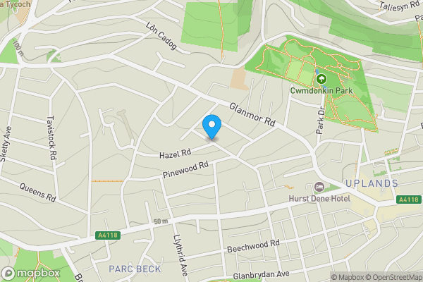 Map location for Hawthorne Avenue, SWANSEA, West Glamorgan, SA2 0LY