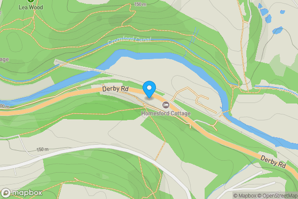 Map location for Homesford Cottage, Whatstandwell, Matlock, Derbyshire DE4 5HJ