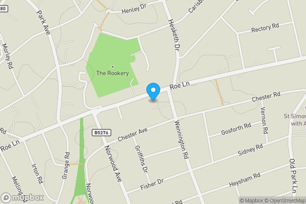 Map location for 96 Roe Lane, Southport, Merseyside, PR9 7HT