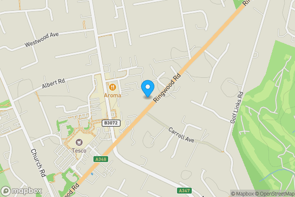 Map location for 23 Cherrett Court, 557 Ringwood Road, Ferndown, Dorset, BH22 9FE