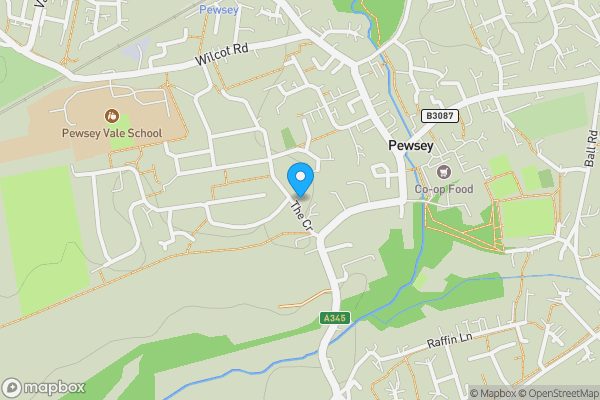 Map location for 2 The Crescent, Pewsey, Wiltshire, SN9 5DP