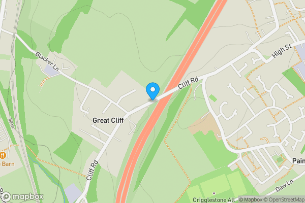 Map location for Land At Cliff Road, Crigglestone, Wakefield, West Yorkshire, WF4 3EQ
