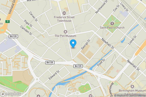 Map location for 21 Newhall Hill, BIRMINGHAM, B1 3JA