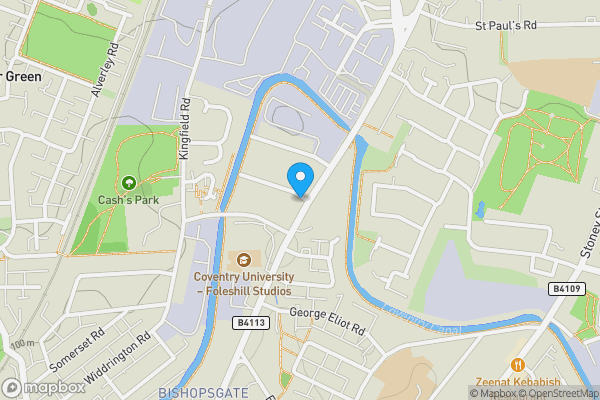 Map location for 303 Foleshill Road, Coventry, CV1 4JX