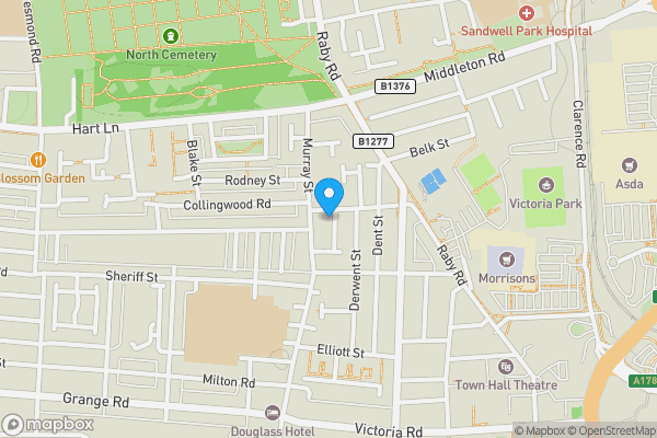 Map location for 21 Straker Street, Hartlepool TS26 8BP