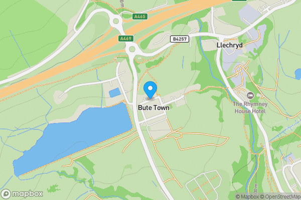 Map location for Collins Row, TREDEGAR, NP22