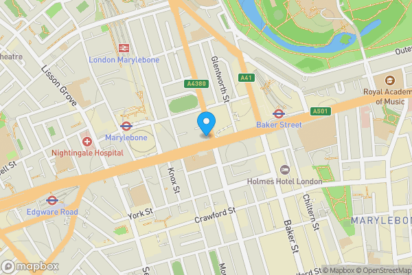 Map location for Fuel Filling Station, 170-172 Marylebone Road, Marylebone, London, NW1 5AR