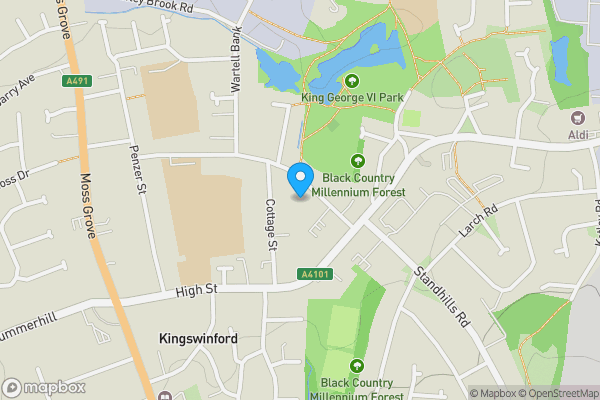 Map location for 35 Water Street, Kingswinford, West Midlands DY6 7QA