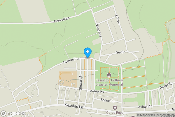 Map location for Thorpe Street, PETERLEE, County Durham, SR8 3LU