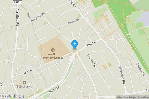 Map location for Hunts Cross Avenue, Liverpool, Merseyside, L25 5NX