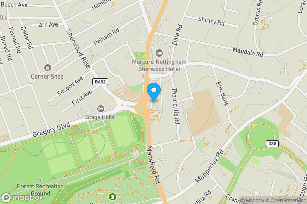 Map location for 29 Mansfield Court, Mansfield Road, Nottingham NG5 2BW