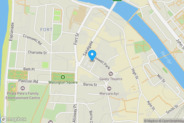 Map location for The Playhouse, 4 Boswell Park, Ayr, Ayrshire, KA7 1NW