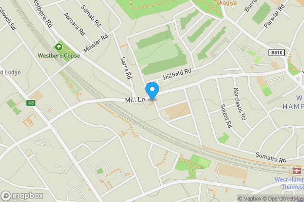 Map location for The Alliance, 40-42 Mill Lane, Hampstead, London, NW6 1NR