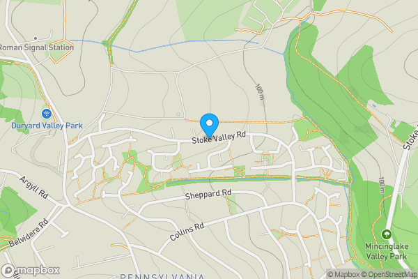 Map location for Land South Of Stoke Valley Road, Exeter, Devon, EX4 5HG