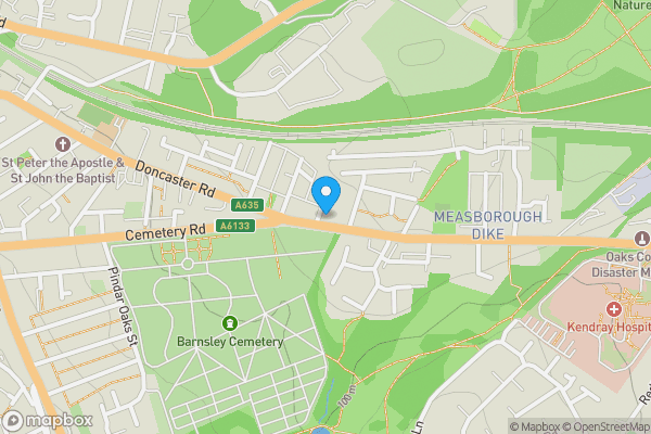 Map location for 268 Doncaster Road, Barnsley, South Yorkshire, S70 3QS