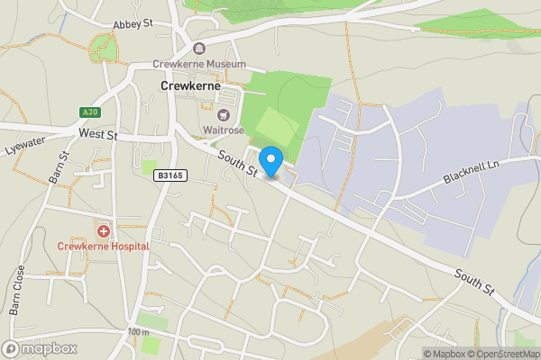 Map location for 1 Crown Mews, South Street, Crewkerne, Somerset, TA18 8DB