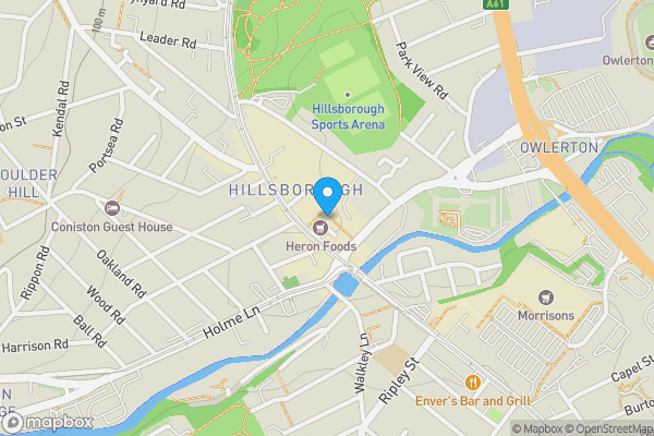 Map location for Hillsborough Exchange Shopping Centre Middlewood Road Sheffield South Yorkshire S6 4HL