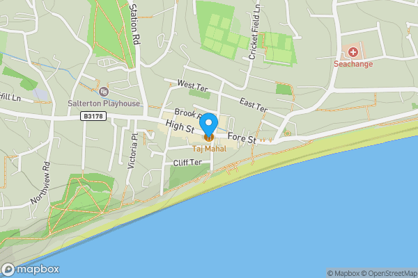 Map location for Flat 2, Pebble Beach, 1C High Street, Budleigh Salterton, EX9 6LD