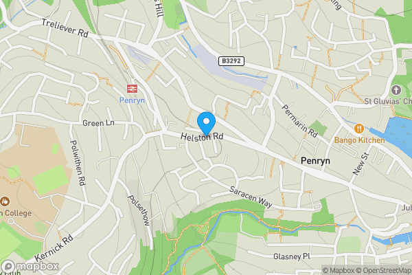 Map location for Helston Road Germoe, Penzance, Cornwall, TR20