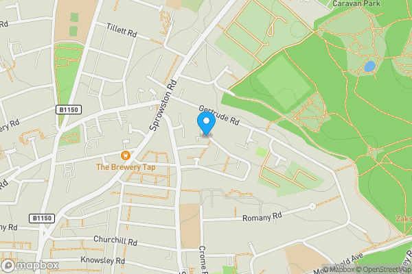 Map location for 1 John Stephenson Court, Norwich, Norfolk, NR3 4UA