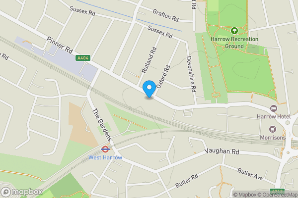 Map location for 165A Pinner Road, Harrow, Middlesex, HA1 4EX