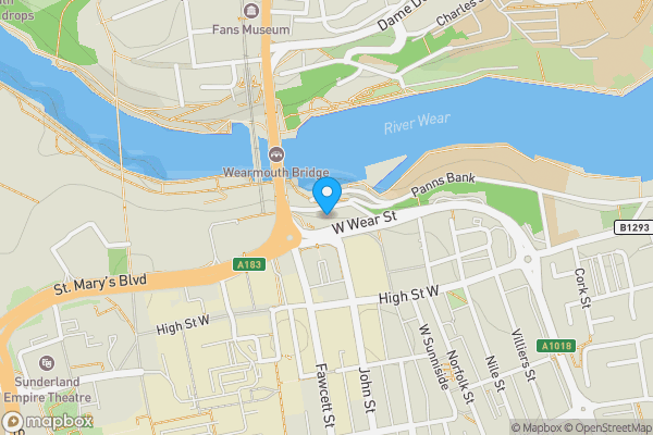 Map location for Apartment 103 Echo Building, Sunderland, Tyne and Wear, SR1 1XH