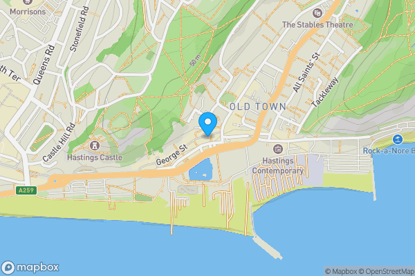 Map location for 7 George Street, Hastings, East Sussex, TN34 3EG