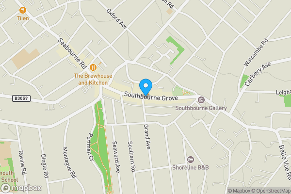 Map location for Southbourne Grove, BOURNEMOUTH, Dorset, BH6 3RB