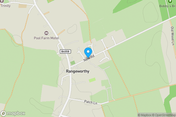 Map location for Land adjoining The Firs, New Road, Rangeworthy, Bristol, BS37 7QH