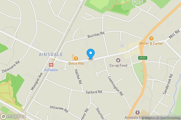 Map location for The Co-operative Food, Station Road, Ainsdale, Southport, Merseyside, PR8 3HR